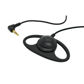 F-Factory Earphones Open Ear Earphones, On-Ear Stereo Earphones, 16.4 ft (5 m) (Black/Black) for TV, Radio, Music, 1.3 inches (3.5 mm), L-shaped, L-shaped, Stereo Mini Plug, Single