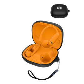 Compatible with Beats Powerbeats Pro 2 Active Noise Cancelling Earbuds,Premium Silicone Shockproof Protection Skin Touch Charging Port Accessible, Front LED Visible with Lanyard,Black.