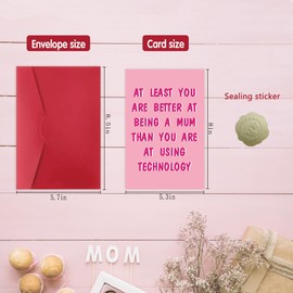 FSSDAS Funny Mother’s Day Card for Mom from Son Daughter, Mothers Day Gifts for Mom, Happy Mother Birthday Card