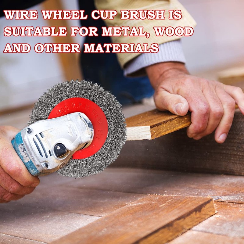 4 1/2" Angle Grinder Wire Wheel Set - 6 Packs,