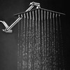 HotelSpa Large 8 inch Stainless Steel Slimline Square Rainfall Showerhead