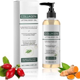 Collagen Lifting Body Oil - Firming, Moisturizing, and Massage Oil for Skin Tightening, Scars, Wrinkles, and Stretch Marks - Ultimate Skin Care Solution