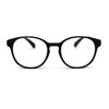 SA106 Round Thin Keyhole Horn Rim Plastic Reading Glasses Black