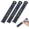 3 Pcs Metal Ruler,6 Inch Stainless Steel Ruler With Centimeters