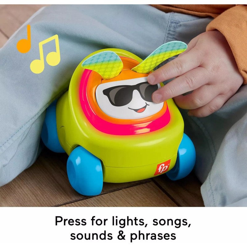 Fisher-Price Baby Learning Toy DJ Buggy Push-Along Car with Green