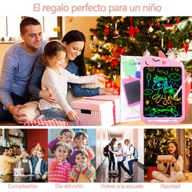 Pizarron Magico,Tablero Electrónico de Dibujo a Color para Niños,Armazón de ABS,Tableta de Escritura LCD Borrable de 10" con Pantalla de Bloqueo,Reutilizable,Diseño de almacenamiento antipérdida