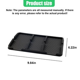 GAOLAOSY Car Dashboard Mat, Anti-Slip Auto Dash Tray, Strong Gripping Vehicle Smartphone Holder Pad, Multifunctional Center Console Storage Accessory for Key, GPS, Sunglass (Ordinary)