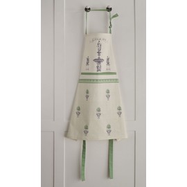 Maison d' Hermine Cloth Apron 100% Cotton (70 cm x 85 cm) 1 Piece Adjustable Neck Strap Easter Apron with Center Pocket & Long Ties for Chef, Women & Men, Wedding Use, Jardin Du Roy - Spring/Summer
