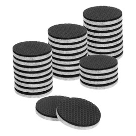 uxcell 30 Pcs Felt & EVA Furniture Pads, 1 1/2" (38mm) Round Furniture Feet Wood Floor Protectors Self Adhesive for Protecting Hardwood Floors, Table Legs and Chair Legs, Gray+Black
