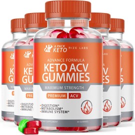 rize labs - 6 Pack Keto Advanced Formula ACV Gummies (Pack of 5) (300 Gummies)