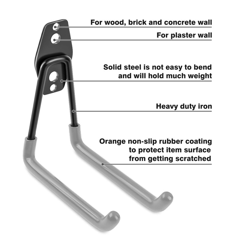 Garage Hooks Heavy Duty 14 Pack, Steel Garage Storage Hooks,