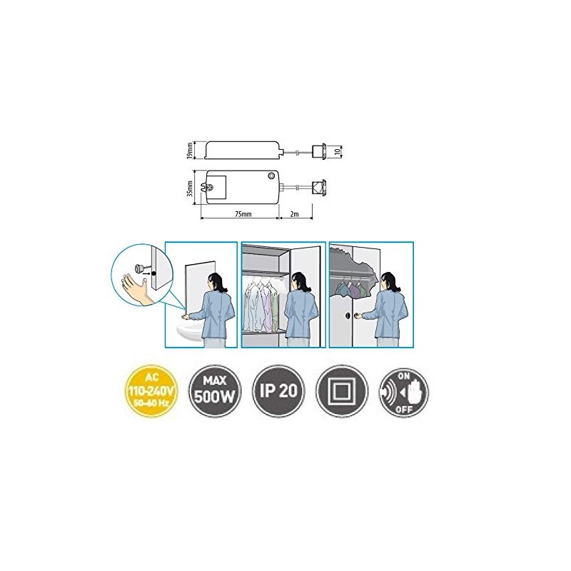 Lighting Infra Red Sensor for On/Off Switching of Kitchen Cabinet