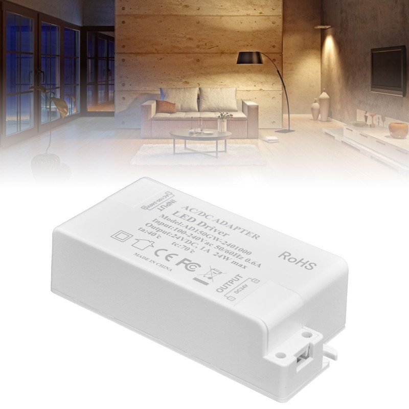 DC 24V 24W 1A LED Driver Constant Voltage Flame Retardant
