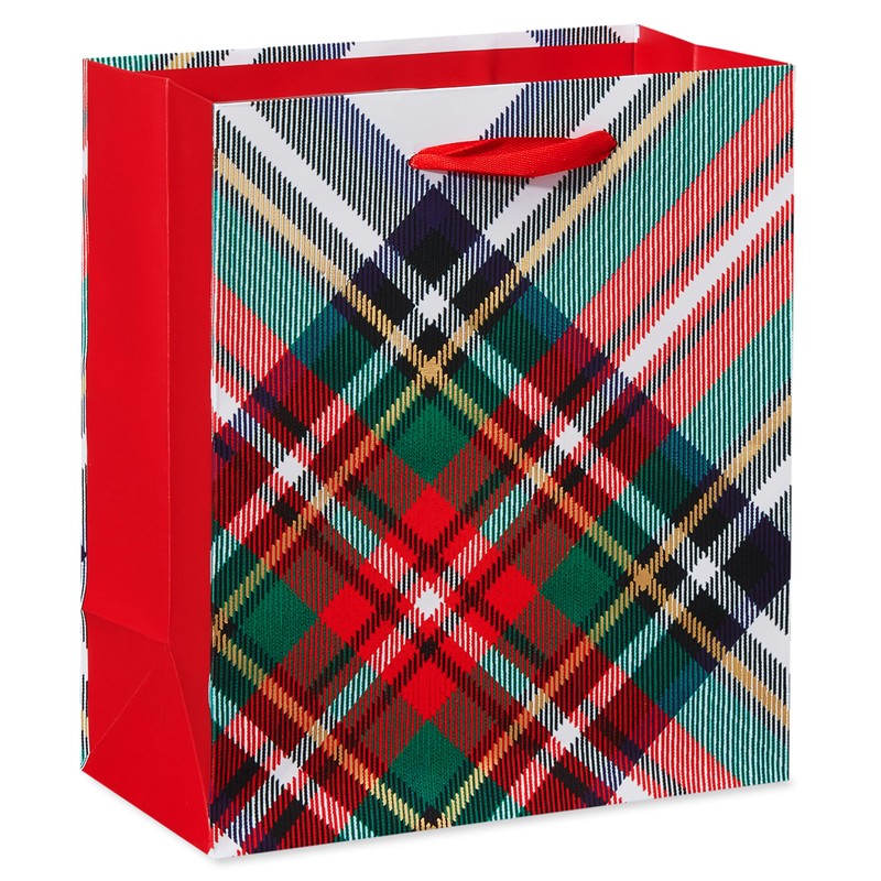 American Greetings Small Christmas Gift Bags, Red, White and Green