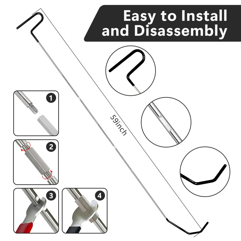 YEYINGZHUO 20 pcs Stainless Steel Repair Tools, 59 inch Portable