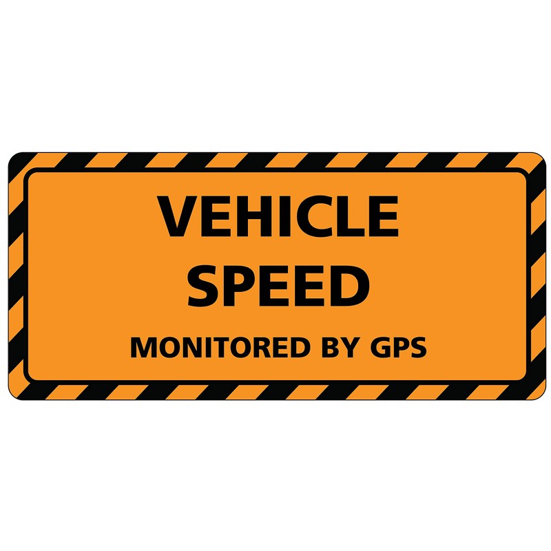Vehicle Speed Monitored by GPS Bumper Sticker 3 Pack by