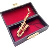 Sunrise Sound House Miniature Musical Instrument, Metal, Alto Saxophone, 2.4