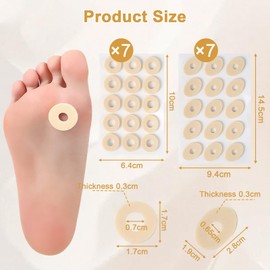 14 Sheets Corn Plasters, Corn Plasters, Wart Plasters Foot, Two Specifications to Choose From, Comfortable Fit, Protect the Affected Area and Reduce Friction