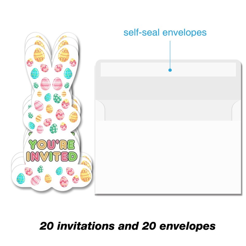 Easter Invitations with Envelopes Set of 20 Easter Egg Hunt