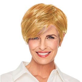GABOR Notion Wig Cap, Short Pixie With Long Layers by Hairuwear, Medium Blonde
