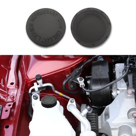 RGOAANC 2PCS Coolant Reservoir Cap, Engine Radiator Coolant Water Tank Reservoir Cap, 21712-79900 Radiator Cap, Car Part Auto Radiator Overflow Cover Replacement for Nissan Renault (Black)