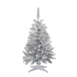 Mini Christmas Tree 3FT Artificial Desktop Xmas Tree for Holiday Decor 160 Branch Tips, Silver