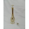 1 Egyptian Glass Perfume Bottle Gold Accent Hand Blue Clear