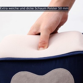 Baby Hip Seat Extra 50 mm Soft Padding 2 x Pockets Hip Carrier 65-140 cm Advantages 4 Positions Side Carrier (S M L XL) Ergonomic Waist Stool (Dark Blue)
