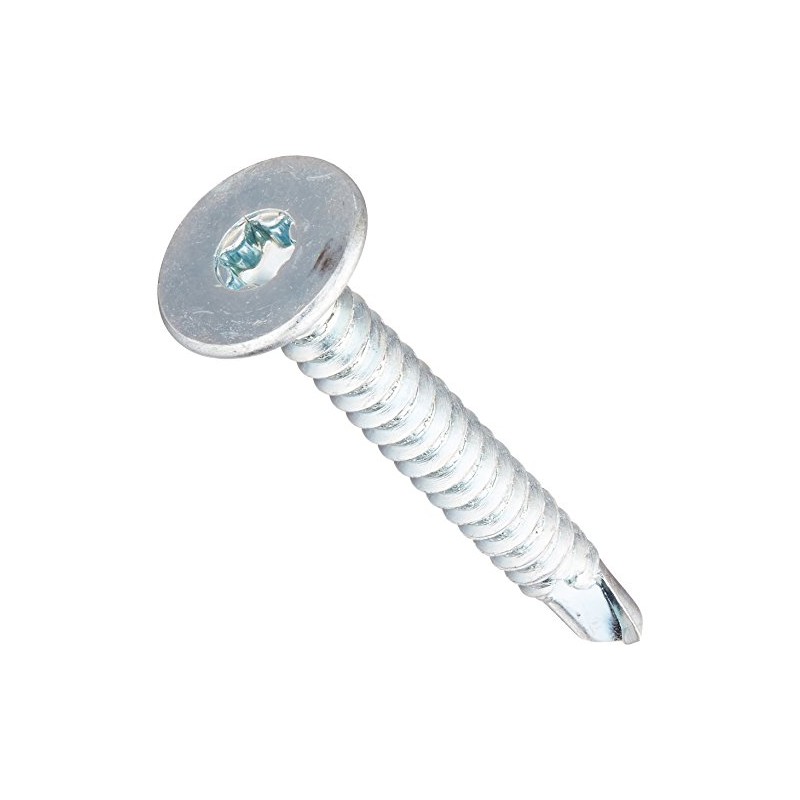 Small Parts 1016KWTF Steel Self-Drilling Screw, Zinc Plated Finish, Wafer