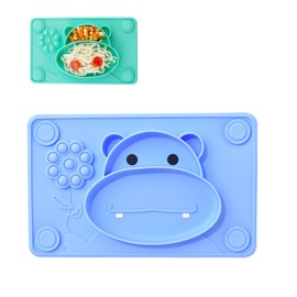 KAREN Plato Autoadherible Silicon para Bebe, Plato Alimenticio de Silicona Grado Alimenticio Antiderrapante y Antiestres-auzl