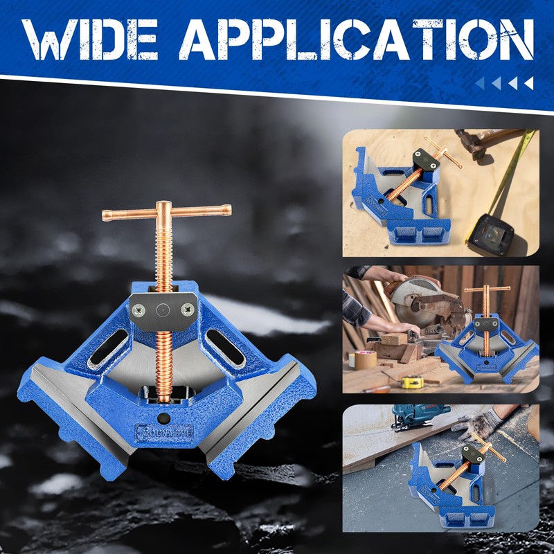 COGNATIVE 4-Inch Cast Iron Welders Angle Clamp, Heavy Duty Right