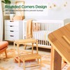 Bamboo Folding Climbing Step Stool, 2 Step Ladder Multi-Functional Stair