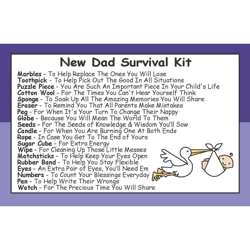 Dad To Be Survival Kit in a Can – Funny