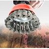 ET018 3 inch Wire Wheel Brush,Twisted Knotted Cup Brush for