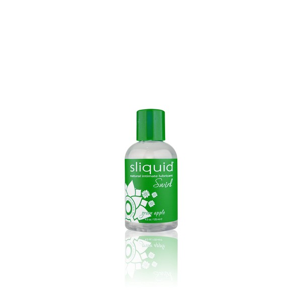 Sliquid Swirl Intimate Lubricant, Green Apple, 4.2-Ounce Bottle