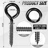 2PCS 6 Inch Heavy Duty Screw Eyes Hooks, Screw in
