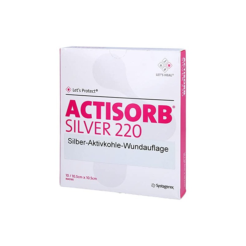 ACTi Sorb 220 Sterile Compresses 10 Pieces Silver 10,5x10,5 cm