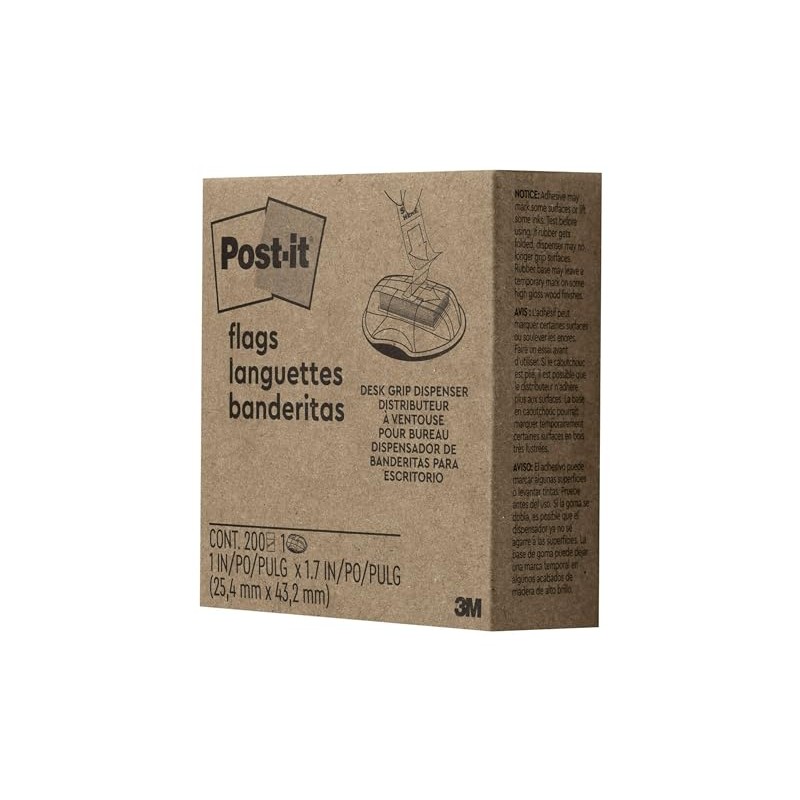 Post-it Flags, "Sign Here", Yellow, 1-Inch Wide, 200/Dispenser (680-HVSH)