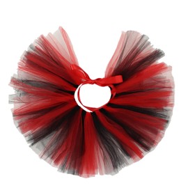 Handcrafted Black and Red Mesh Tutu for Dogs
