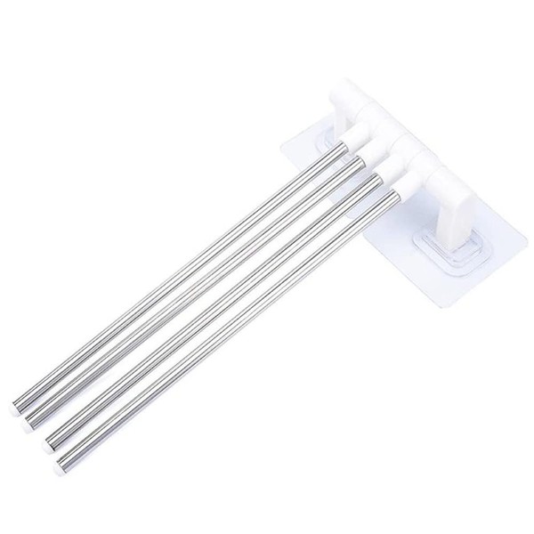 IKAAR Swivel Towel Rail Bath Rack Wall Mounted Towel Rack