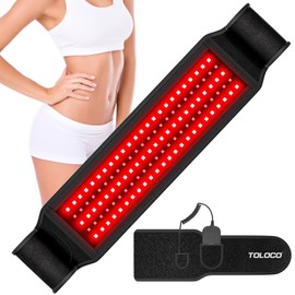 TOLOCO Infrared Light Therapy, Red Light Therapy for Body, Red Light Therapy Wrap Upgraded 3-in-1 LED Beads, 660nm & 850nm Red Light Belt with Remote Control, Relieves Back and Waist Muscle Pain