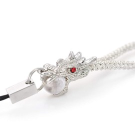 Barzaz Lanyard Dragon Keychain Dragon Dragon Crystal Ascending Dragon Amulet Silver Silver
