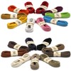 DELELE Round Cotton Waxed Shoelaces: 7/50 Inches Black Dress Shoe