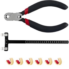 Xiciki T-Shape Bow Square Ruler Set Archery Nocking Points Bow String Pliers Nock Scoring Pliers with 6 Nock Points Set Bow Accessories for Compound and Recurve Bow