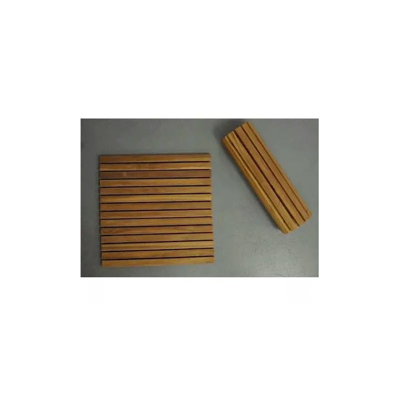 Wooden Shower Mat Rectangular Bath Mat Convenient Non Slip For