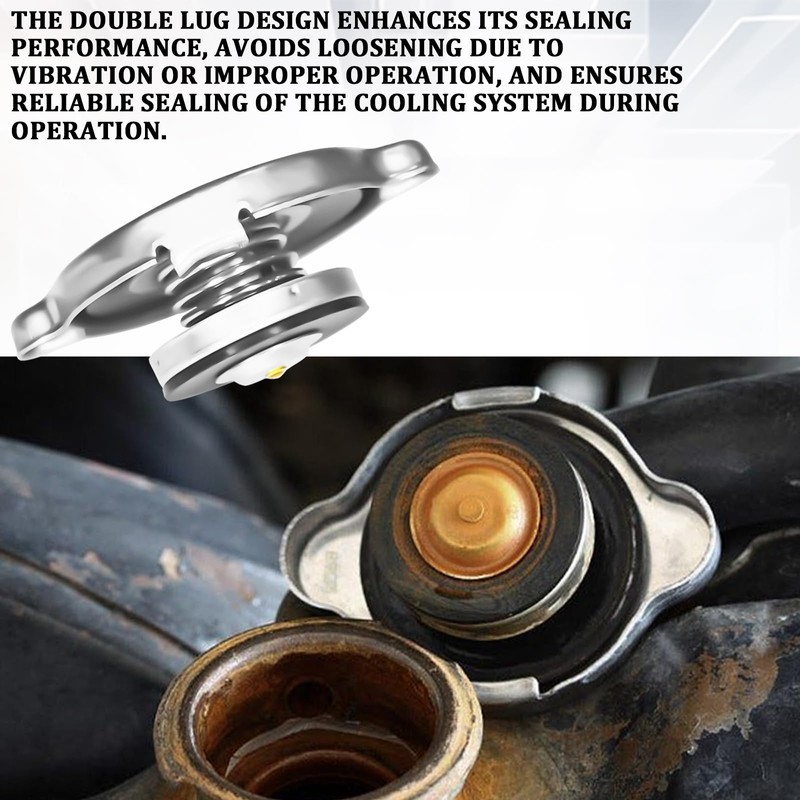 QQWD 1PC Radiator Cap, 16PSI Car Accessories Waterproof and Leak-proof