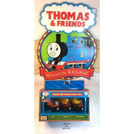 Rusty with Construction Cars - Genuine Replacement for Thomas & Friends Wooden Railway by Learning Curve - Rusty with Construction Cars - LC99162