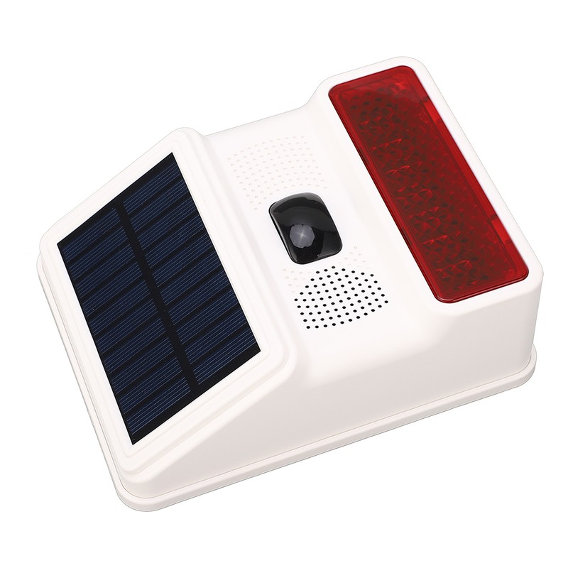 Solar Alarm Wireless DC 5V 433MHz 100dB Infrared Sensor IP65