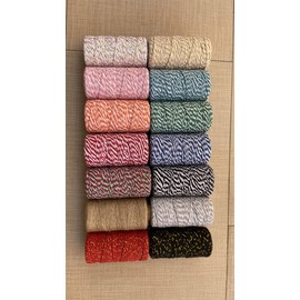 Twine String,328 Feet White Pink Twine Bakers String Craft Making Knitting Macrame Rope DIY Wedding Decor Supply Christmas Wrapping Butchers String Rope…