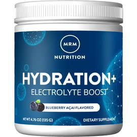 MRM Nutrition Hydration + | Blueberry Açai Flavored | Electrolyte Boost | Cellular Hydration | Vitamins + Electrolytes | Vegan + Gluten-Free | 15 Servings